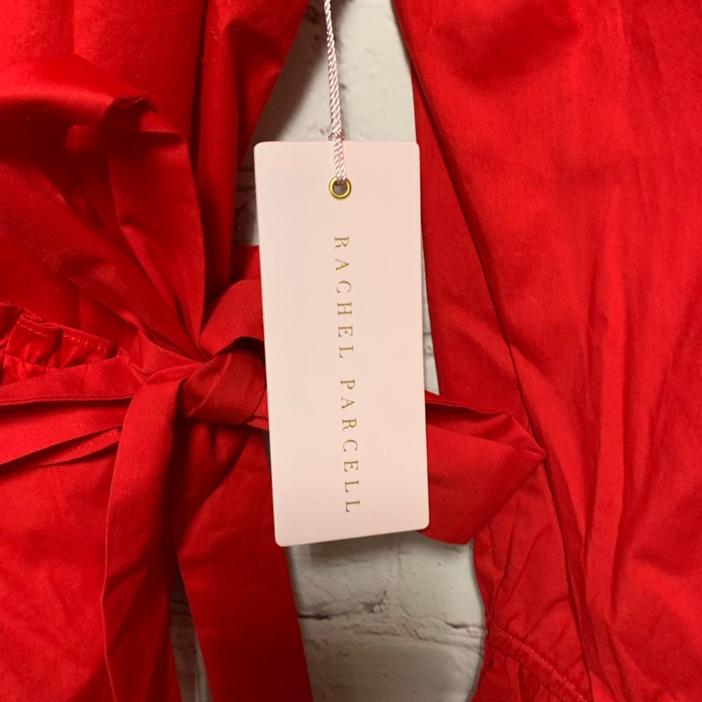 NEW Rachel Parcell Red Wrap Cotton Top Size XXL - Picture 5 of 6